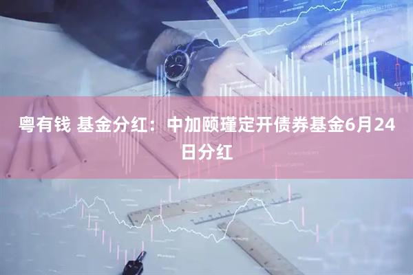 粤有钱 基金分红：中加颐瑾定开债券基金6月24日分红